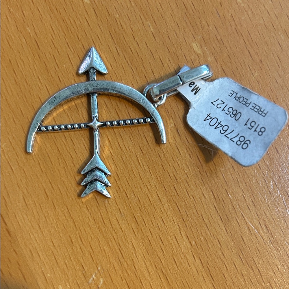 Free People Silver Arrow Pendant charm